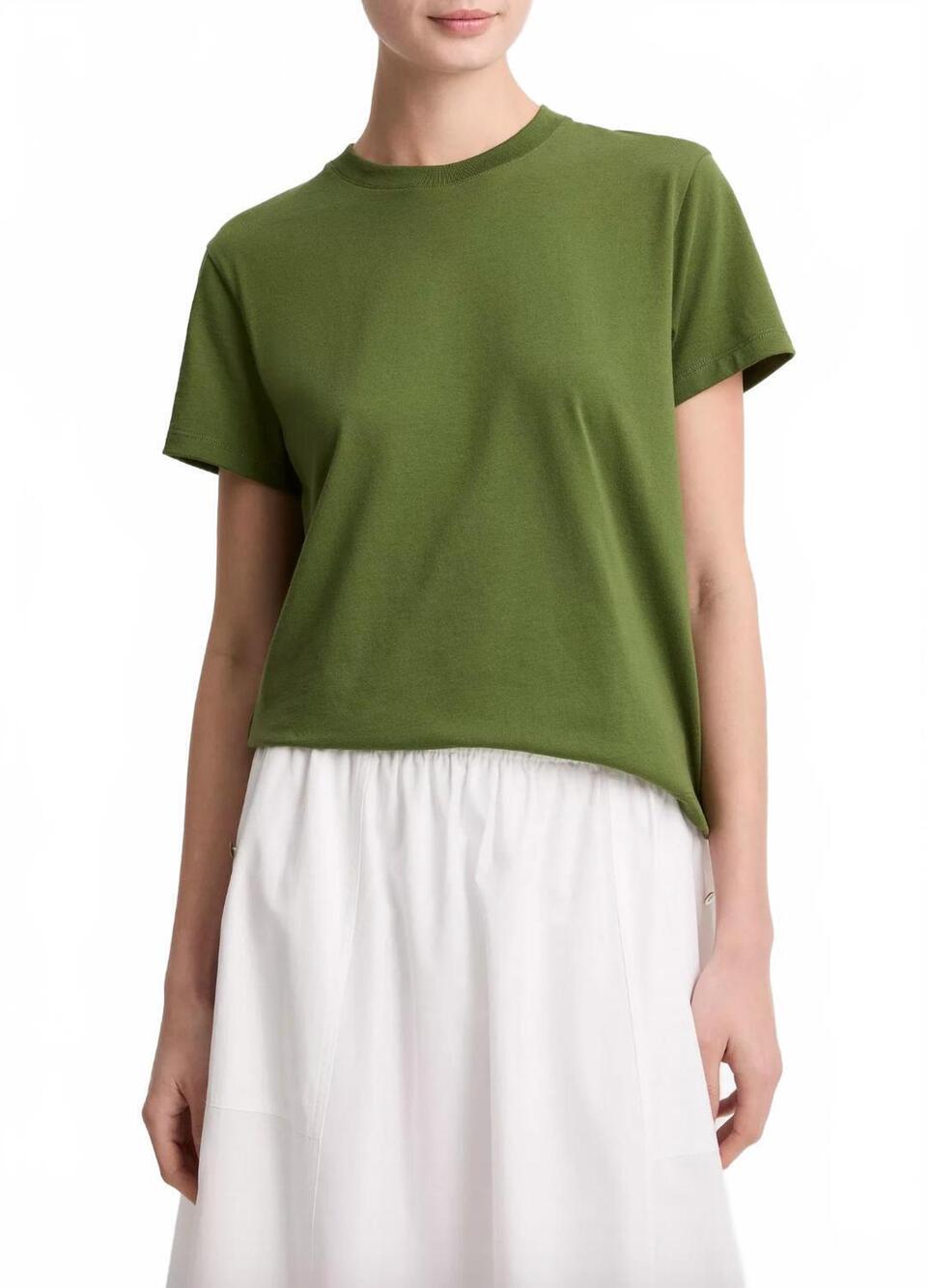 NEW VINCE women's short sleeve crew neck tee in herb